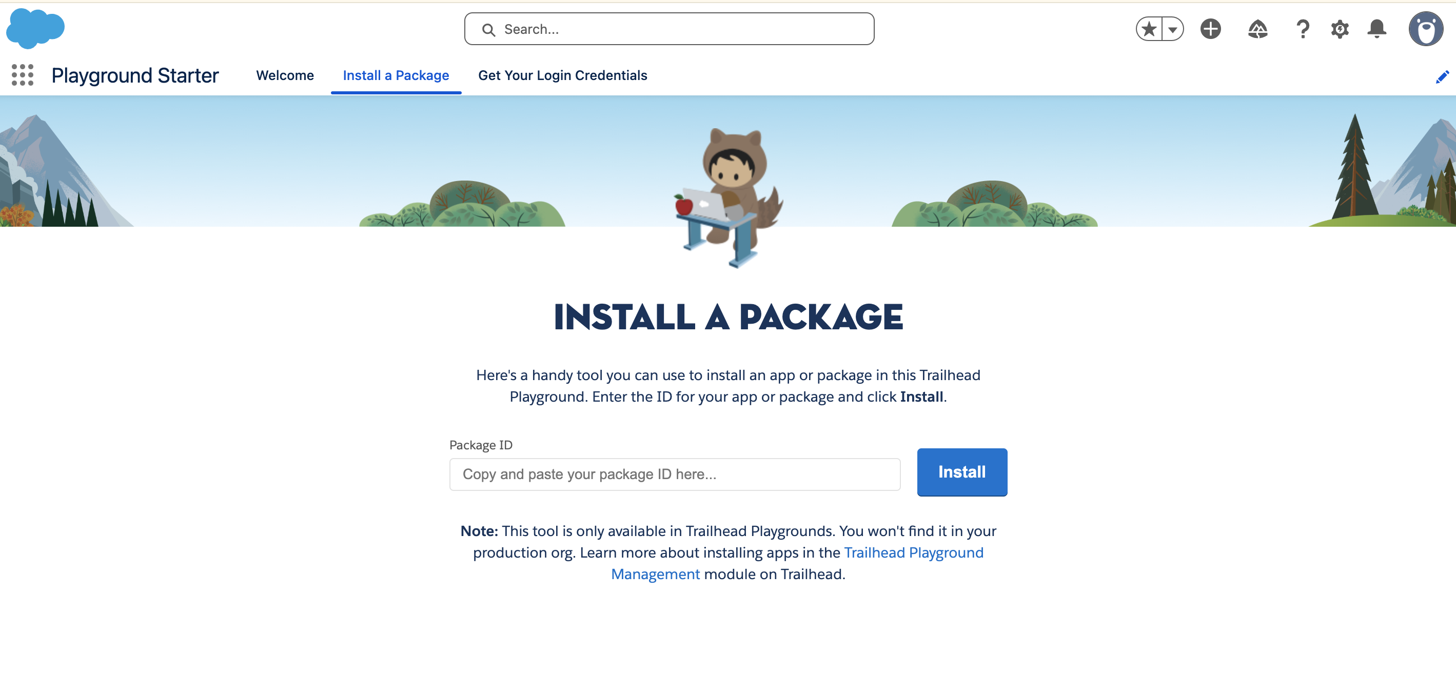 Installation Page