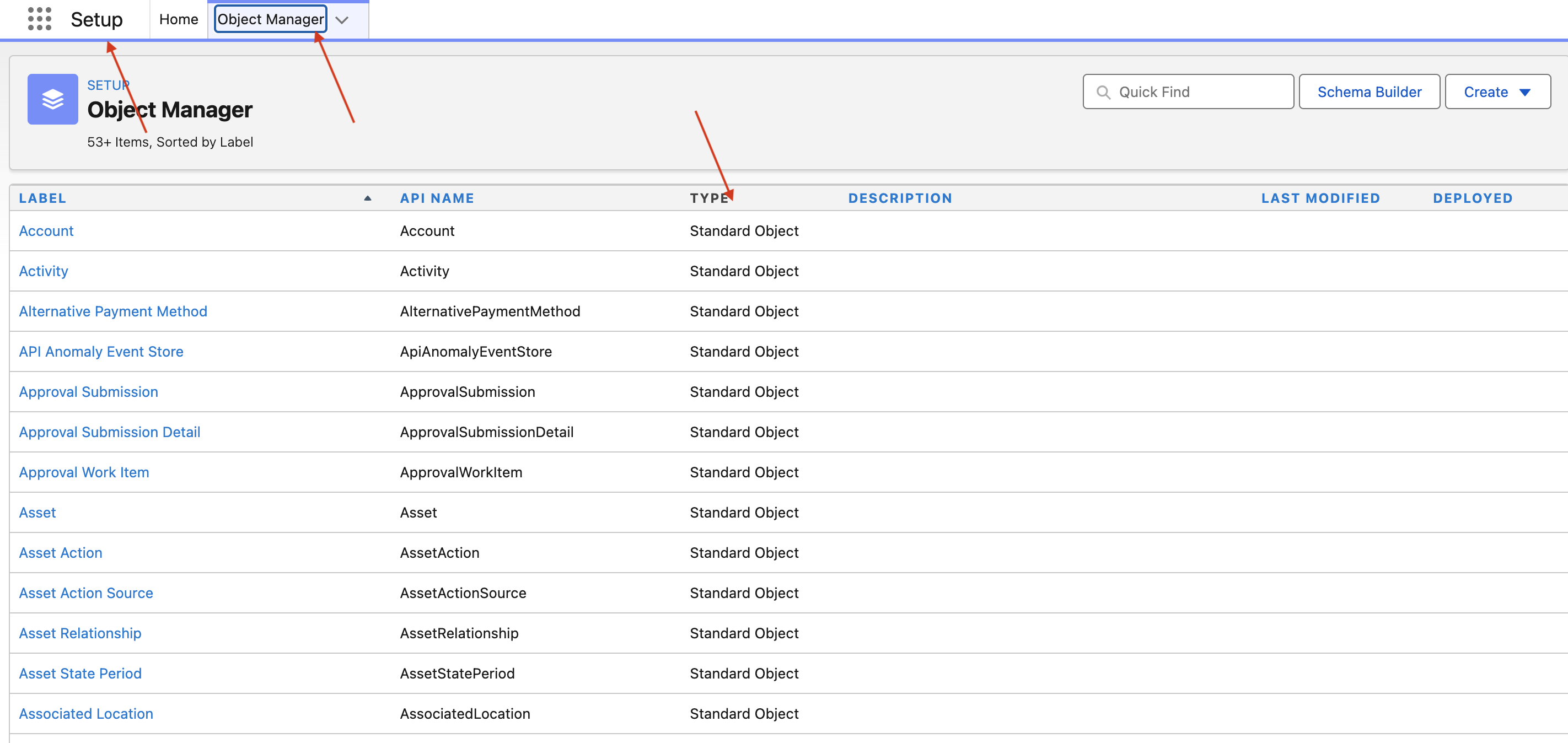 Object Manager List