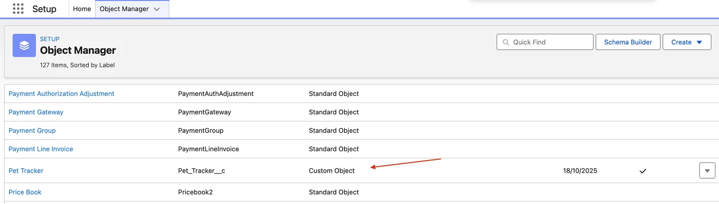 Created Object