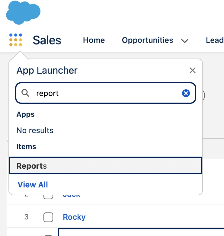 Reports app