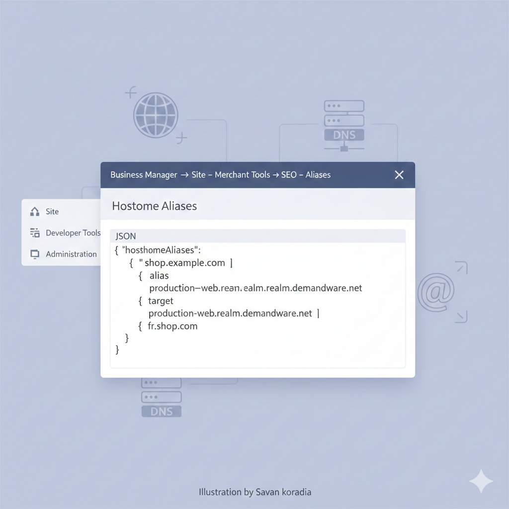 Setup Storefront Hostname in Salesforce Commerce Cloud