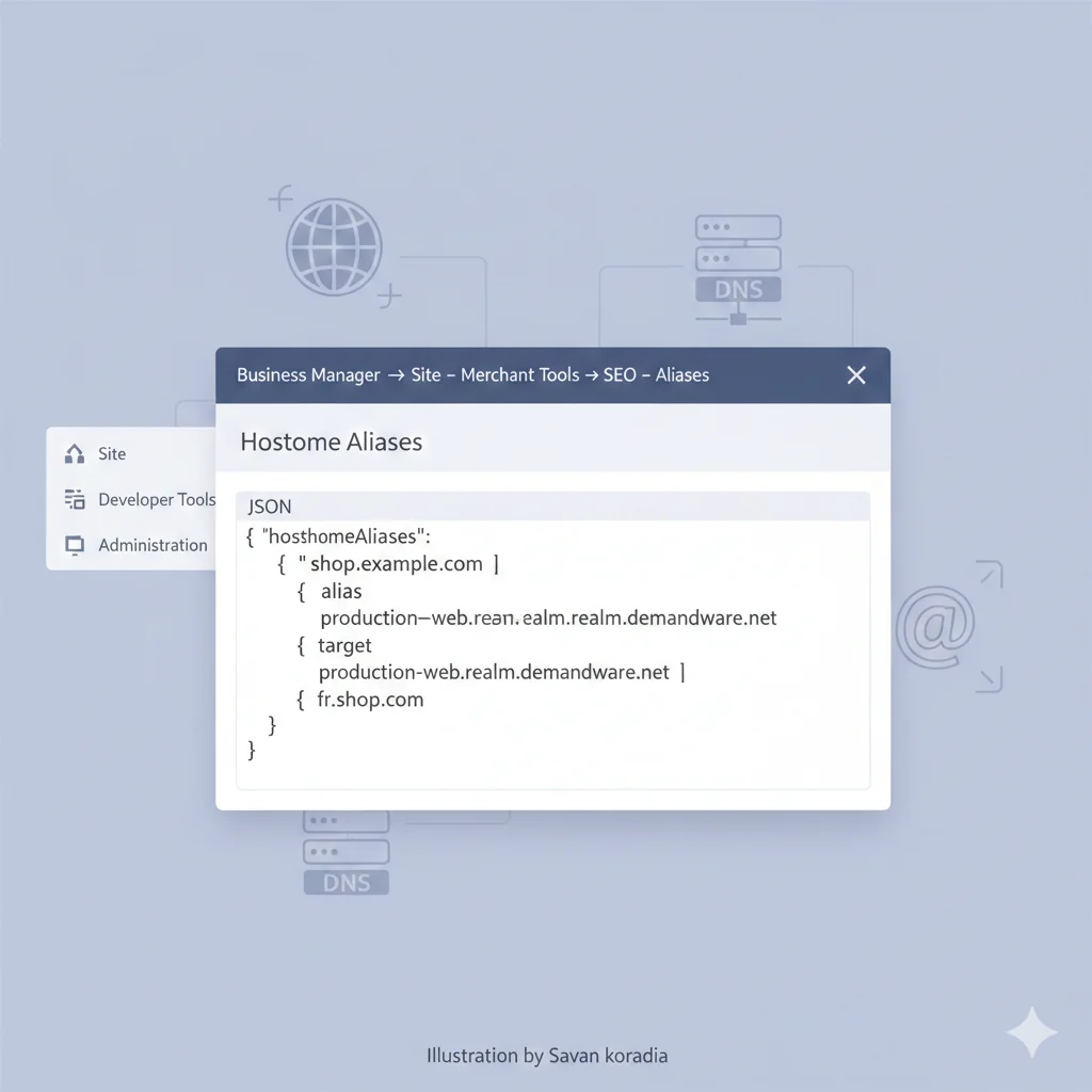 Setup Storefront Hostname in Salesforce Commerce Cloud